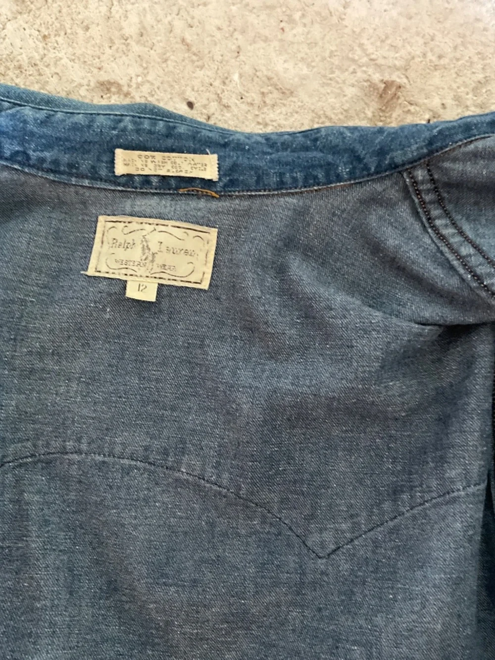 Vintage Ralph Lauren Western Wear- Denim Jacket Size 12 - Picture 4 of 4
